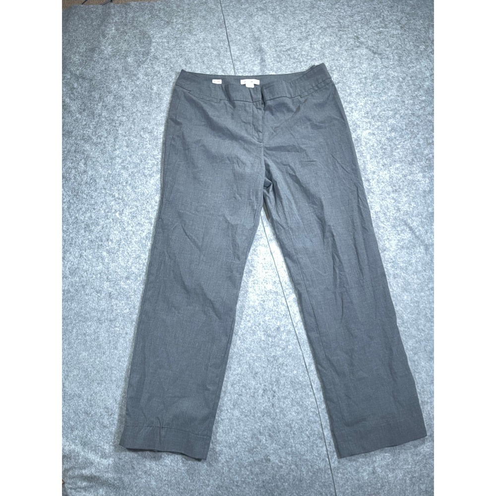 Liz Claiborne Audra Gray Houndstooth Dress Pants Womens 16 Straight Leg Trousers